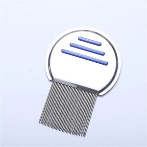 Planet Gates blue Stainless Steel Flea Comb Dogs  Lice Combs and Head Lice Nit Comb Flea Combs for dog cat Kid Adult Threaded Comb Grooming tooth