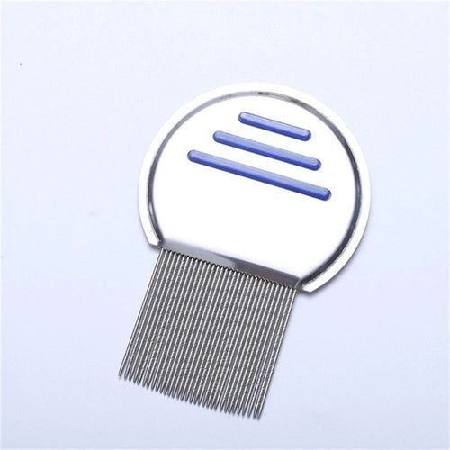 Planet Gates blue Stainless Steel Flea Comb Dogs  Lice Combs and Head Lice Nit Comb Flea Combs for dog cat Kid Adult Threaded Comb Grooming tooth