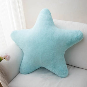 Planet Gates Blue Star Shaped Pillow Decorative Star Pillow for Bed Soft Plush Throw Pillow Cute Pillow Plush Cushion for Kid Bedroom Living Room