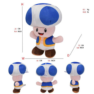 Planet Gates Blue Toad stand / CHINA 41 Styles Mario Plush Toys Goomba Toad Yoshi Boo Kamek Shy Guy Nabbit Koopa Troopa Ice Flower Anime Stuffed Cartoon Peluche Doll