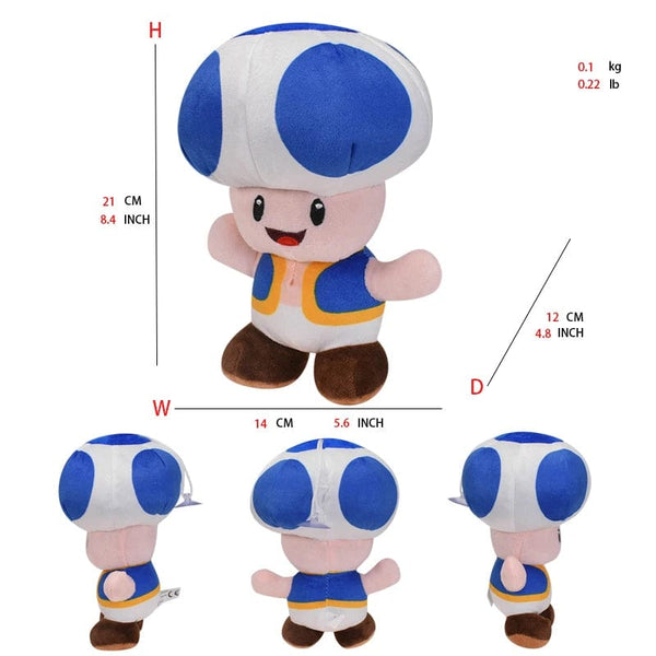 Planet Gates Blue Toad stand / CHINA 41 Styles Mario Plush Toys Goomba Toad Yoshi Boo Kamek Shy Guy Nabbit Koopa Troopa Ice Flower Anime Stuffed Cartoon Peluche Doll