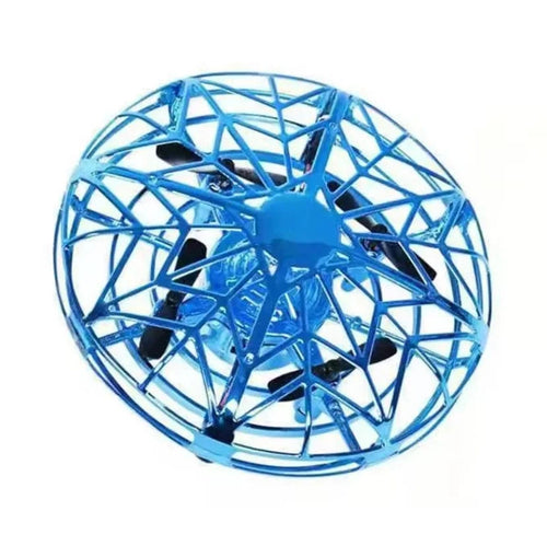 Planet Gates Blue UFO / CHINA Rc Quadcopter Flying Helicopter Magic Hand UFO Ball Aircraft Sensing Mini Induction Drone Kids Electric Electronic Toy