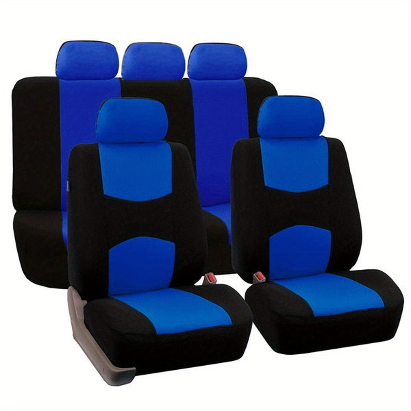 Planet Gates Blue Upgrade Your Car Interior With A Universal Fit 5-Seat Polyester Car Seat Cover Set