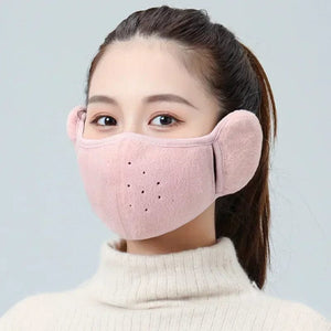 Planet Gates Blue Winter Unisex Breathable Holes Mask Cold-Proof Thermal Mask Earmuffs Two-In-One Wrap Band Ear Warmer Outdoor Riding Ear Muff