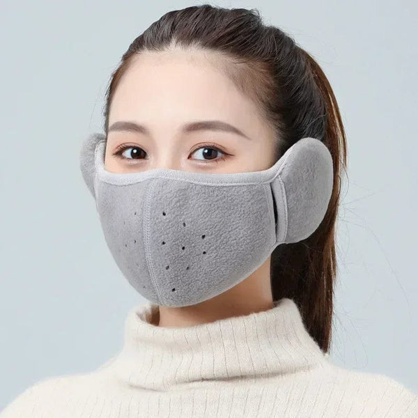 Planet Gates Blue Winter Unisex Breathable Holes Mask Cold-Proof Thermal Mask Earmuffs Two-In-One Wrap Band Ear Warmer Outdoor Riding Ear Muff