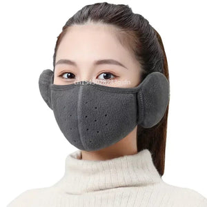 Planet Gates Blue Winter Unisex Breathable Holes Mask Cold-Proof Thermal Mask Earmuffs Two-In-One Wrap Band Ear Warmer Outdoor Riding Ear Muff