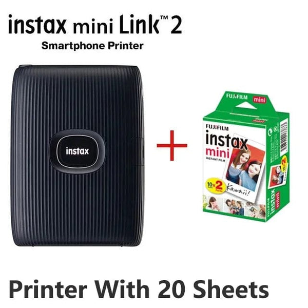 Planet Gates Blue With 20 Sheets Original Fujifilm Instax Mini Link 2 Printer Instax Photo Camera Printers For Smart Phone App Film Machine New Fujifilm Camera