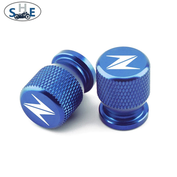 Planet Gates Blue With "Z" For KAWASAKI Z400 Z900 Z800 Z750 Z1000 Z650 Z300 Z1000SX ZX10R ZX6R Motorcycle Wheel Tire Parts Valve Stem Caps Cover