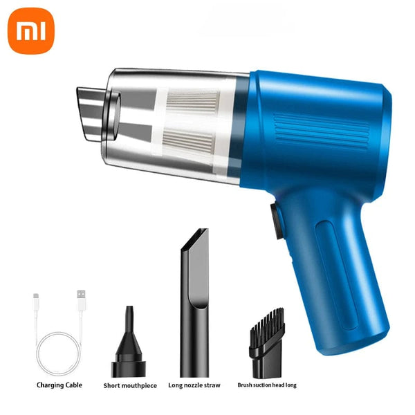 Planet Gates Blue Xiaomi Cordless Car Vacuum Cleaner Multifunctional Portable 98000000 High-Power Suction And Blowing Dual-Use For Dry And Wet