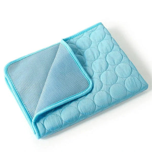 Planet Gates blue / XL 100x70cm Dog Mat Cooling Summer Pad For Dogs Cat Blanket Sofa Breathable Pet Bed Washable For Small Medium Large Dogs