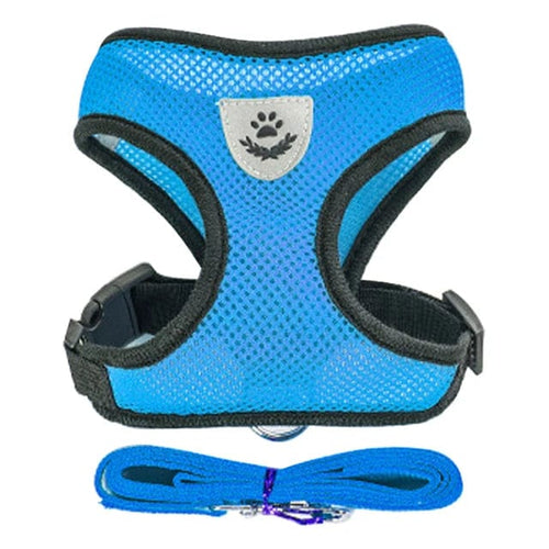 Planet Gates Blue / XL(6-7.5 kg) Cat Harness Vest Walking Lead Leash For Puppy Dogs Collar Polyester Adjustable Mesh Dog Harness For Small Medium Pet Accessories