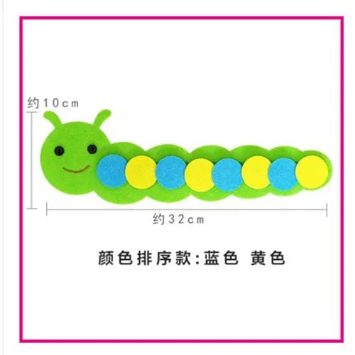 Planet Gates Blue Yellow Montessori Materials Caterpillar DIY Math Toys Kids Toys Number Educational Learning Toys for Children Preschool Teaching Aids