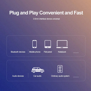 Planet Gates Bluetooth 5.0 AUX Car Adapter USB To 3.5mm Jack Dongle Cable Handfree Car Kit Wireless Car Bluetooth Transmitter Receiver