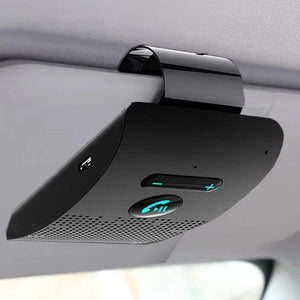 Planet Gates Bluetooth 5.0 / CHINA Bluetooth 5.0 Handsfree Car Kit Hifi Speaker 2W Wireless Audio Receiver MP3 Music Player Noise Cancelling Sun Visor Clip