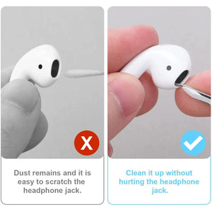 Planet Gates Bluetooth Earphones Cleaning Tool for Airpods Pro 3 2 1 Durable Earbuds Case Cleaner Kit Clean Brush Pen for Xiaomi Airdots 3Pro
