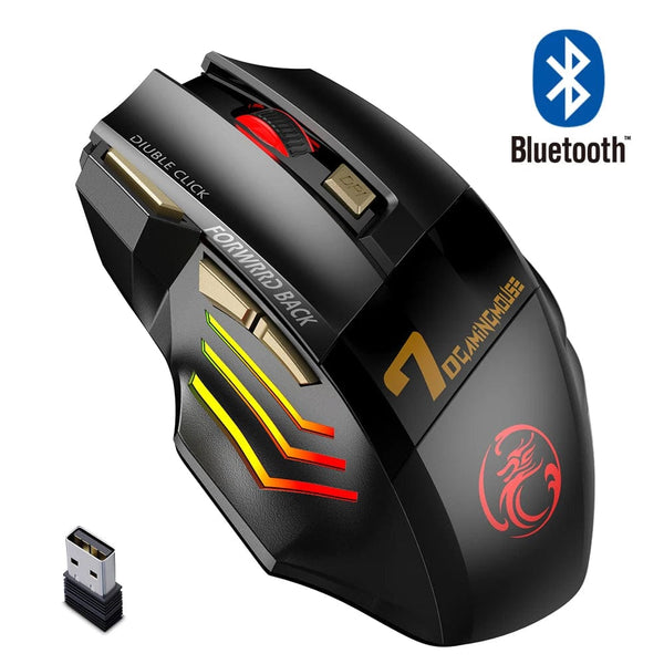 Planet Gates Bluetooth mouse Rechargeable Wireless Mouse Bluetooth Gamer Gaming Mouse Computer Ergonomic Mause With Backlight RGB Silent Mice For Laptop PC