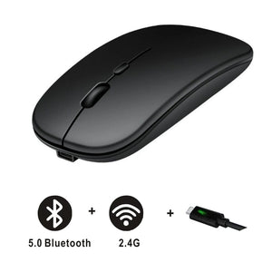 Planet Gates BluetoothUSBCharge1 Rechargeable Bluetooth Mouse Wireless Dual Mode 5.2  Silent Computer  gaming  Ergonomic Mouse 2.4 USB for PC Laptops