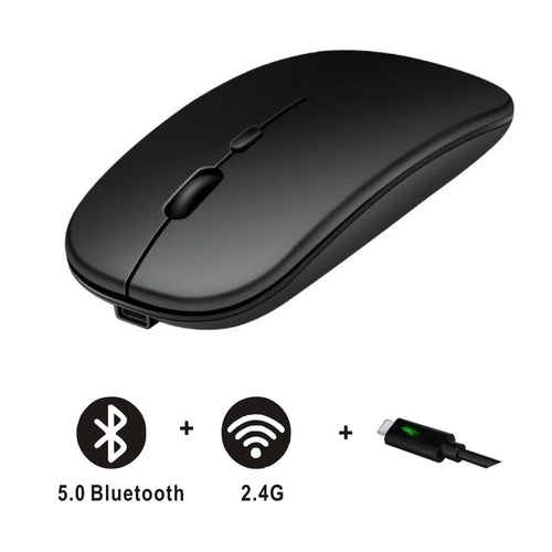 Planet Gates BluetoothUSBCharge1 Rechargeable Bluetooth Mouse Wireless Dual Mode 5.2  Silent Computer  gaming  Ergonomic Mouse 2.4 USB for PC Laptops