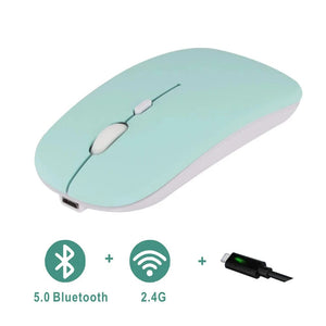 Planet Gates BluetoothUSBCharge3 Rechargeable Bluetooth Mouse Wireless Dual Mode 5.2  Silent Computer  gaming  Ergonomic Mouse 2.4 USB for PC Laptops