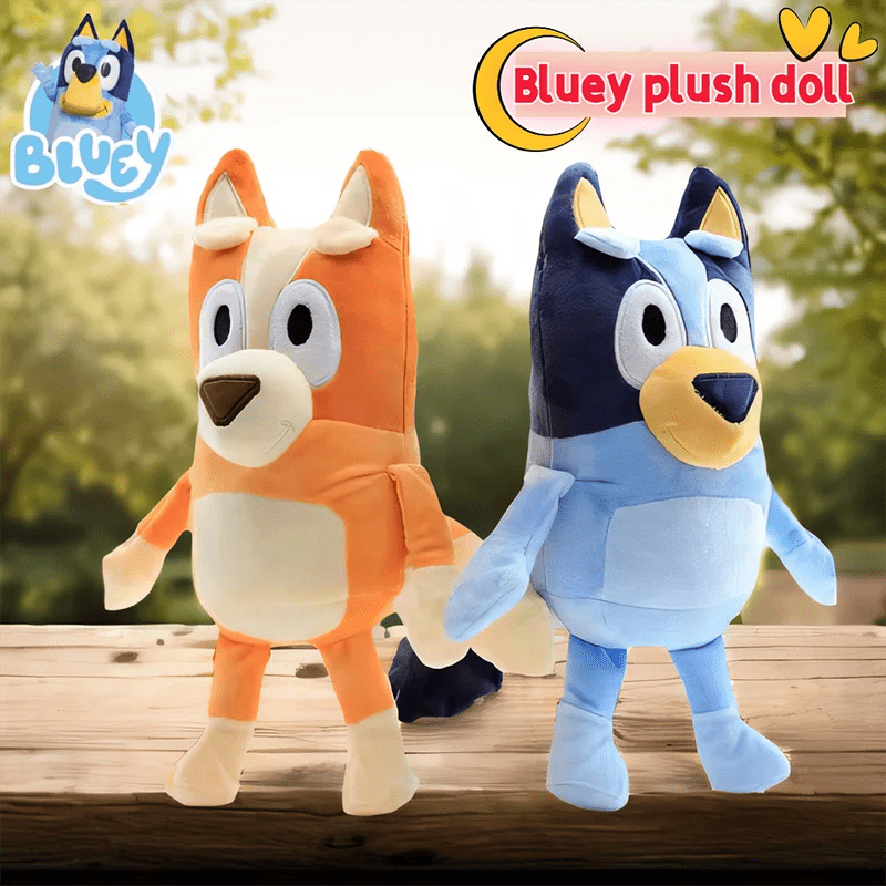 Planet Gates Bluey 28cm 28cm 17cm Bluey Family Plush Toys Cute Simulation Pet Dog Patrol Bingo Sister Kawai Plush Children's Toy Doll Birthday Gift Toy