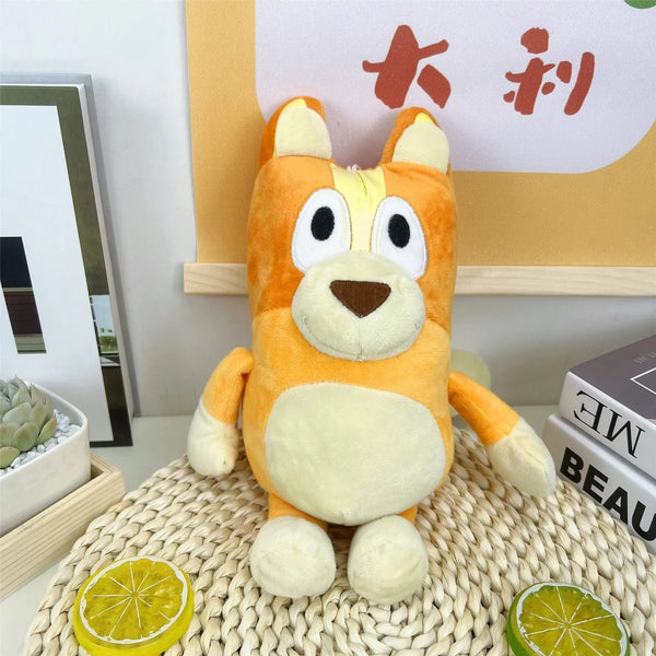 Planet Gates Bluey 28cm 28cm 17cm Bluey Family Plush Toys Cute Simulation Pet Dog Patrol Bingo Sister Kawai Plush Children's Toy Doll Birthday Gift Toy
