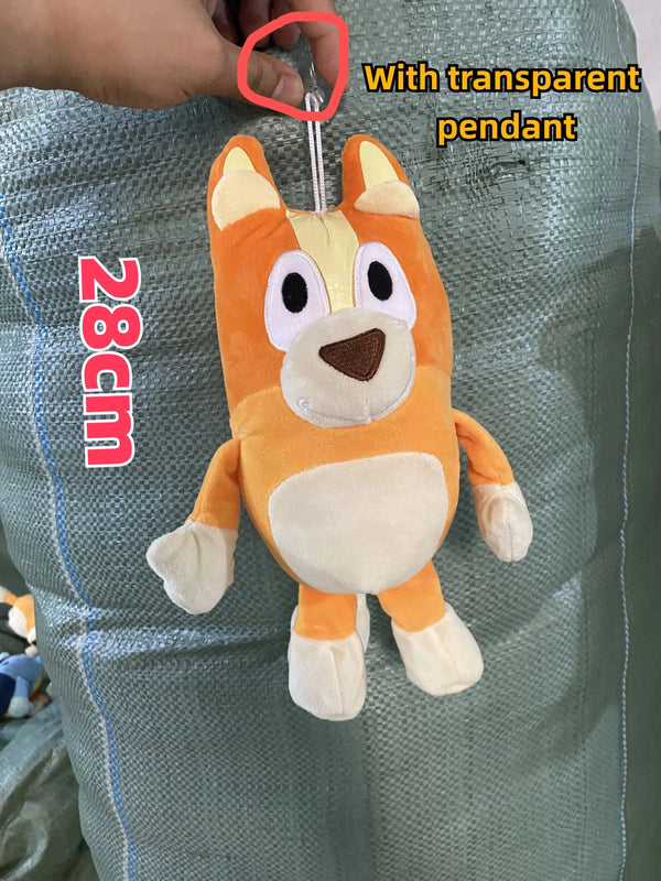 Planet Gates Bluey 28cm 28cm 17cm Bluey Family Plush Toys Cute Simulation Pet Dog Patrol Bingo Sister Kawai Plush Children's Toy Doll Birthday Gift Toy