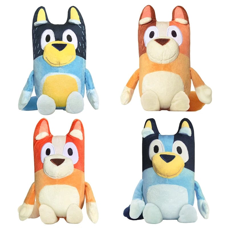 Planet Gates Bluey 28CM Anime Figures Family Bingo Plush Dolls Animation Peripheral Dog Dad Bandit And Mom Chilli Stuffed Toys Kids Gift