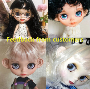 Planet Gates blyth doll icy toy ears toy white natural tan dark and super black skin, only ears no doll