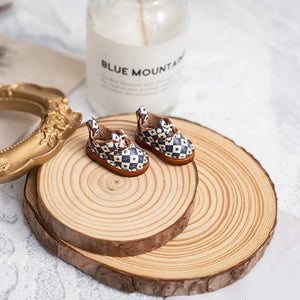 Planet Gates Blythe Baby Shoes Mini Toy Accessories OB22 Shoes Checker Shoes Small Cloth UFDOLL Mini Body OB24 Handmade Cowhide Shoes