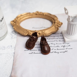 Planet Gates Blythe Baby Shoes Mini Toy Accessories OB22 Shoes Checker Shoes Small Cloth UFDOLL Mini Body OB24 Handmade Cowhide Shoes