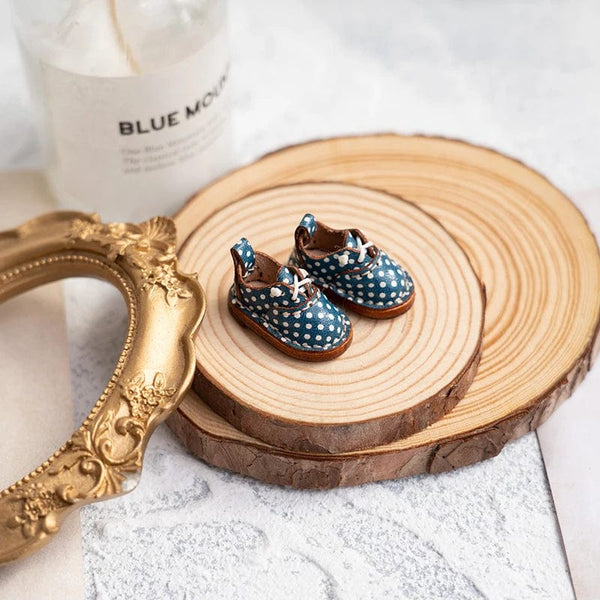Planet Gates Blythe Baby Shoes Mini Toy Accessories OB22 Shoes Checker Shoes Small Cloth UFDOLL Mini Body OB24 Handmade Cowhide Shoes