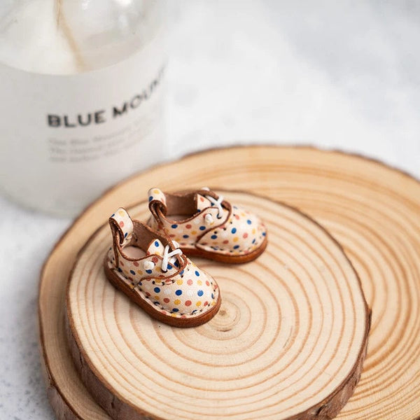 Planet Gates Blythe Baby Shoes Mini Toy Accessories OB22 Shoes Checker Shoes Small Cloth UFDOLL Mini Body OB24 Handmade Cowhide Shoes
