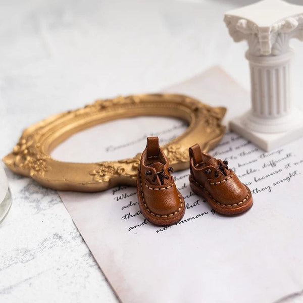 Planet Gates Blythe Baby Shoes Mini Toy Accessories OB22 Shoes Checker Shoes Small Cloth UFDOLL Mini Body OB24 Handmade Cowhide Shoes