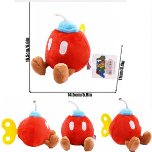 Planet Gates Bob-omb A / CHINA / 11cm-30cm New Mario Bros Plush Koopa Troopa Bulrush Chain Chomp Armad Bullet Bill Bob-omb Dry Bones Stuffed Dolls Soft Toys Birthday Gift