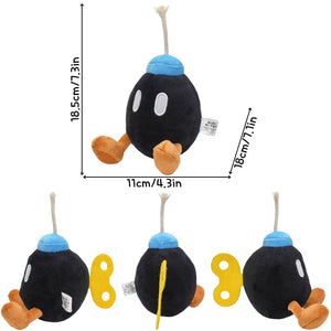 Planet Gates Bob-omb Kawaii Mario Bros Koopa Troopa Bob-omb Buddy Super Star Soft Plush Toy Funny Anime Stuffed Yellow Super Star Peluche Doll