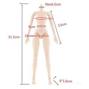 Planet Gates Body A 14'' Nude Baby Body with Multi-joint for 36cm Doll 1/4 Accessories Toys for Girls