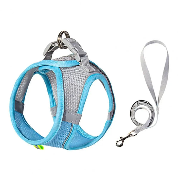 Planet Gates Body Shape Fitting Pet Vest Breathable Mesh Reflective Pet Vest Harness with Leash Adjustable Buckle for Small Dog Puppy for Pet