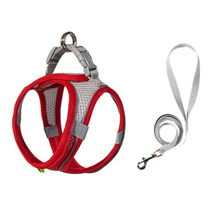 Planet Gates Body Shape Fitting Pet Vest Breathable Mesh Reflective Pet Vest Harness with Leash Adjustable Buckle for Small Dog Puppy for Pet