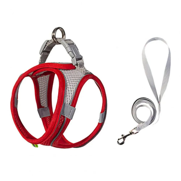 Planet Gates Body Shape Fitting Pet Vest Breathable Mesh Reflective Pet Vest Harness with Leash Adjustable Buckle for Small Dog Puppy for Pet