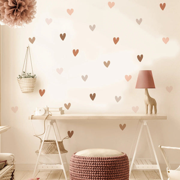 Planet Gates Boho Hearts Creative Wall Sticker For Children Baby Girls Boys Room Nursery Wall Art Decals Vinyl  Mural Kids Bedroom Home Decor
