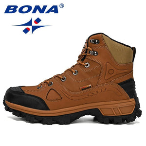 Planet Gates BONA New Designers  Leather Hiking Shoes Men Winter Outdoor Mens Sport  ShoesTrekking Mountain Athletic Shoes Man
