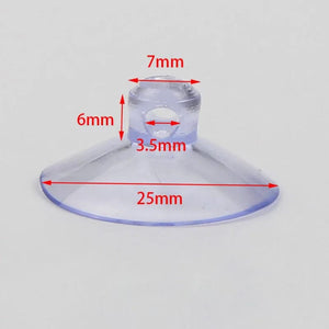 Planet Gates Bottom Dia. 25mm 10Pcs Black Aquarium Suction Cup Air Tube Holder Sucker for Fish Tank Pump Oxygen Air Tube Fixing Clip Accessories For Aquarium