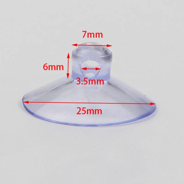 Planet Gates Bottom Dia. 25mm 10Pcs Black Aquarium Suction Cup Air Tube Holder Sucker for Fish Tank Pump Oxygen Air Tube Fixing Clip Accessories For Aquarium