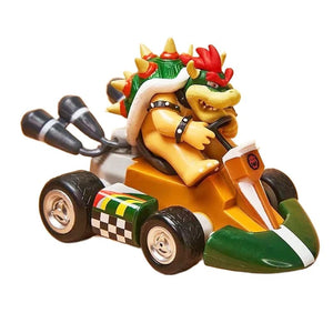 Planet Gates Bow with box Super Mario Bros Karting Luigi Bowser Princess Peach Yoshi Toad Action Figure Toys Pull Back Car Anime Game Doll Gifts for Kids