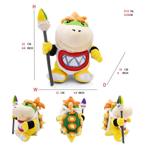 Planet Gates Bowser Jr. / CHINA Mario Bros Plush Toys Luigi Yoshi Princess Peach Toadette Bowser JR Waluigi Wario Anime Stuffed Cartoon Peluche Dolls