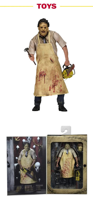 Planet Gates BOX Leatherface Texas Chainsaw Massacre Fortieth anniversary Action Figure Movie Characters Terror Model Doll Collectible Toy Gift