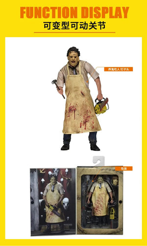 Planet Gates BOX Leatherface Texas Chainsaw Massacre Fortieth anniversary Action Figure Movie Characters Terror Model Doll Collectible Toy Gift