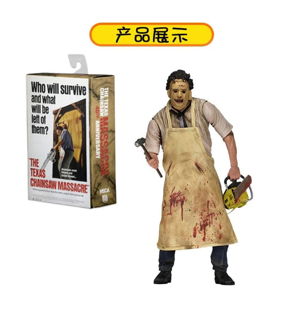 Planet Gates BOX Leatherface Texas Chainsaw Massacre Fortieth anniversary Action Figure Movie Characters Terror Model Doll Collectible Toy Gift