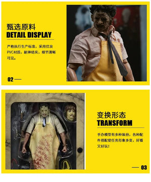 Planet Gates BOX Leatherface Texas Chainsaw Massacre Fortieth anniversary Action Figure Movie Characters Terror Model Doll Collectible Toy Gift