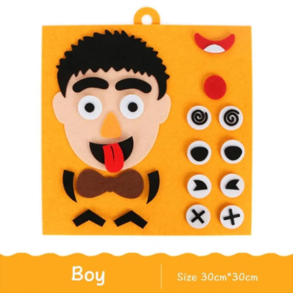 Planet Gates Boy DIY Emotion Change Puzzle Toys Creative Facial Expression Kids Learning Educational Toys For Children Funny Set Fun Gift